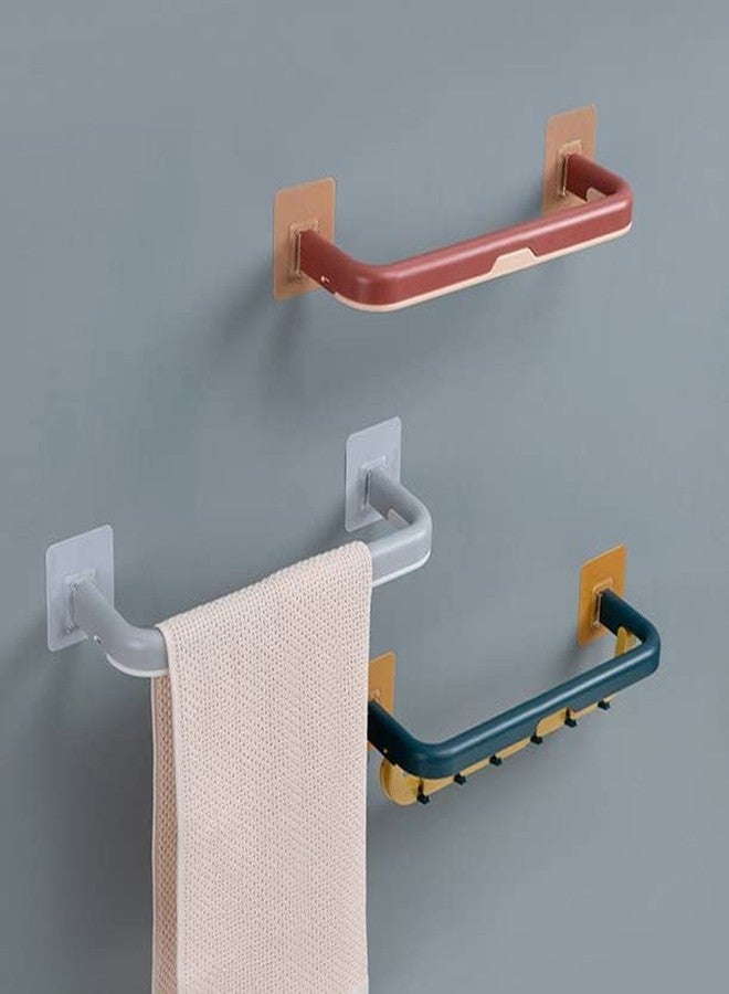 CLOUDTAIL CHOICE Towel Rail Rack Holder Wall Mounted Punch-free Double Layer Bathroom Self-adhesive Hanging Hanger Shelf Bathroom Home Organizer (2 piece) - Image 4